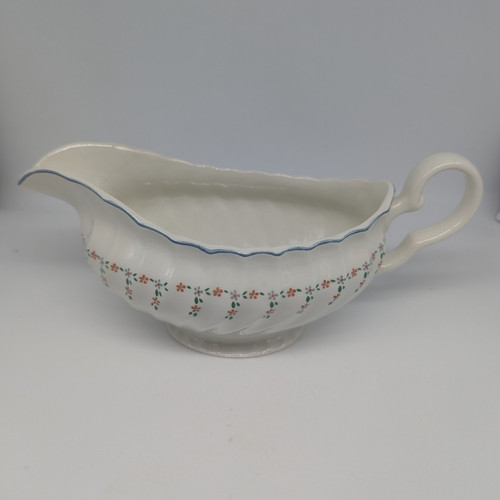 Unmarked floral ceramic gravy - floral,