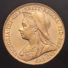 1899m  (Melbourne) Gold Sovereign Queen Victoria Old Head
