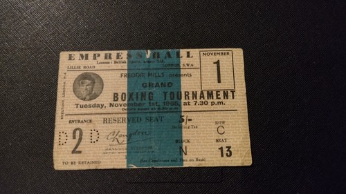 Original boxing ticket 1955 - original,