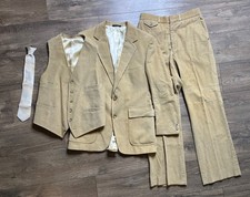 Vintage 4 Piece Tan Corduroy