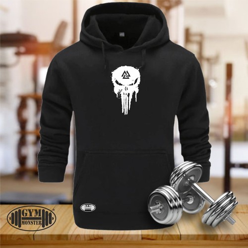 Vikings skull hoodie gym - hoodie,