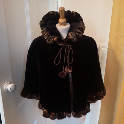 Faux fur cape victorian - faux, cape,