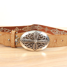 Western Studded Belt 34 Cross