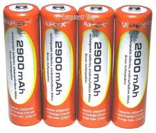 Vapextech 8 x AA 2900mAh NiMH rechargeable batteries with case