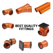 Underground Drainage 110mm Fittings Bends Traps Gully  Y Socket 4 inch