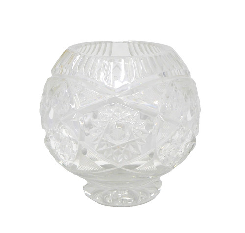 Crystal rose bowl vase cut - rose,