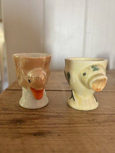 Vintage egg cups chicken - , and
