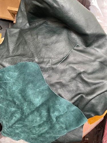 Green upholstery leather - green,
