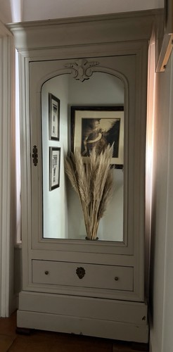 French narrow mirrored antique - french,