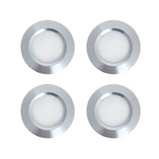 4 x LED 12V 24V Spot Lights Dimmable Caravan Boat Chrome Recessed Downlights