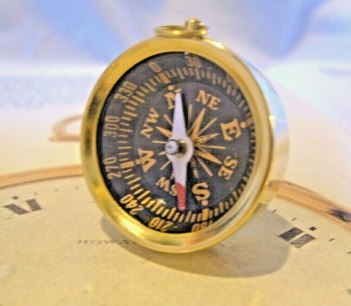 Pocket watch chain compass fob - chain,