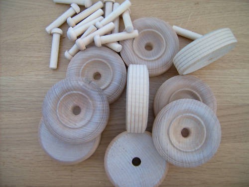 Wooden toy wheels axles - toy,
