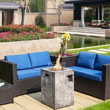 30000BTU Propane Gas Fire Pit TableBackyard Poolside  Outdoor Square Fire Table