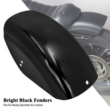 Black rear fender mudguard - rear,