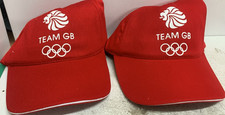 2x Team GB Olympics 2012 Baseball Cap Hat One Size Official Red New Tags