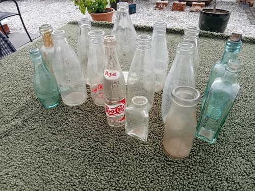 Old bottles milk - old,