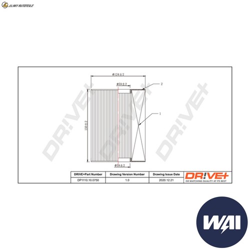 Air filter dp1110 - filter, for