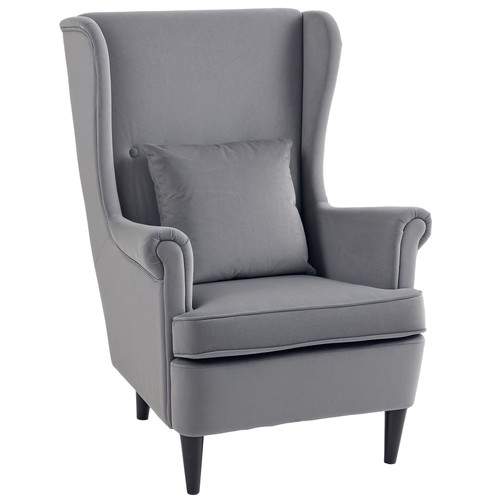 Homcom wingback chair - wingback, modern