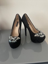 Butterfly Suede Heels  
