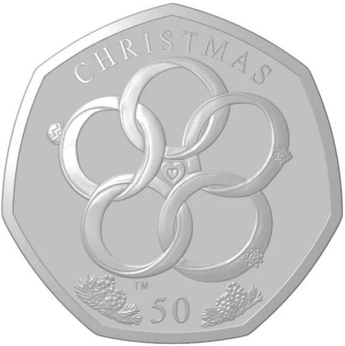 2025 iom christmas 50p coin - christmas,