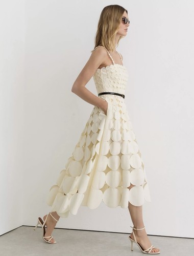 Reiss dress cream size 12 - dress,
