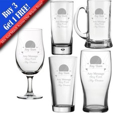 Personalised Engraved Sports Award Cricket Trophy, Various Glasses, Gift Boxed