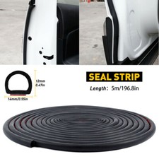 16ft Car Door Seal D-Shape Stick On Strip Edge Protector Rubber Trim Classic Car