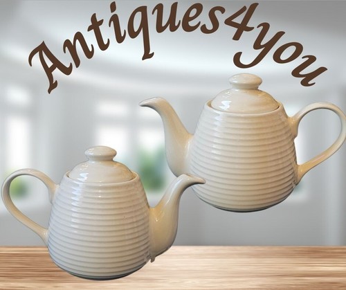 Vintage rayware white teapot - vintage,