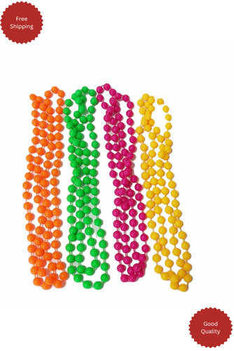Neon bead necklaces 80s - x,