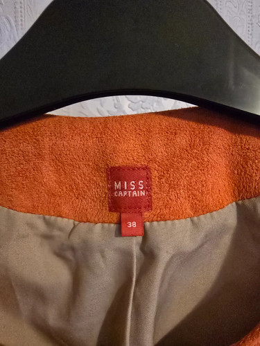 Miss captain orange faux - faux, suede