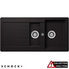 Schock Typos D150 1.5 Bowl Nero Black Granite Kitchen Sink & Waste "GRADED"