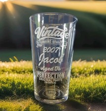 PERSONALISED PINT GLASS 18th 20th 21st 30th 40th 50th 60th 70 YOUR NAME AND YEAR
