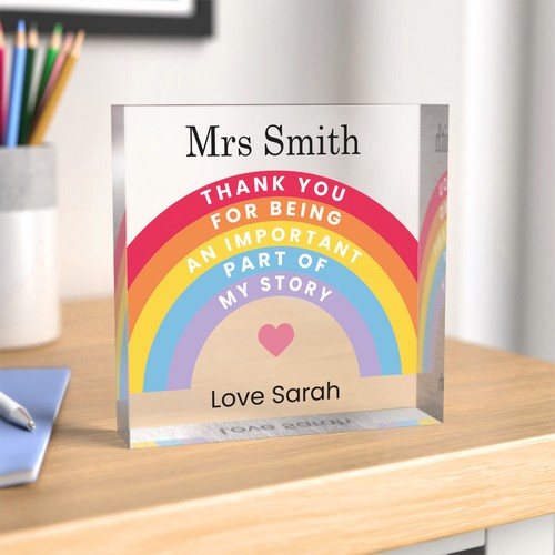 Personalised rainbow teacher - personalised,