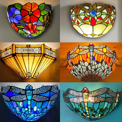 Tiffany wall light e27 socket - tiffany,