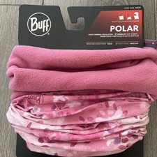 Kids Polar Thermal Buff Pink Butterfly Pattern