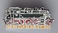 Steam Train Loco DB 64 Class 305 Enamel Railway Pin Badge.    PB5-976