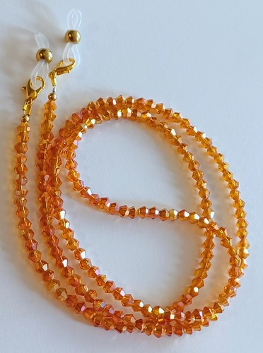 Orange eyeglass chain - orange,
