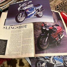 Suzuki GSX-R1100 Vintage 1989 Original genuine Brochure Gixxer 1100 and Magazine
