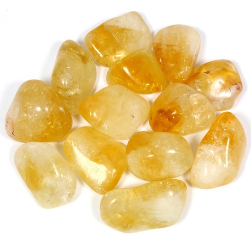 Citrine tumbled stone - citrine,