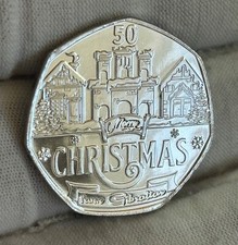 2024 GIBRALTAR CHRISTMAS 50p COINS From Sealed Bag. #376