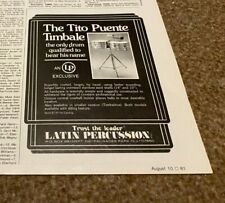 JBF13 ADVERT 5X5 THE TITO PUENTE TIMBALE - LATIN PERCUSSION DRUMS