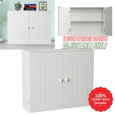 2 Door White Bathroom Cabinet
