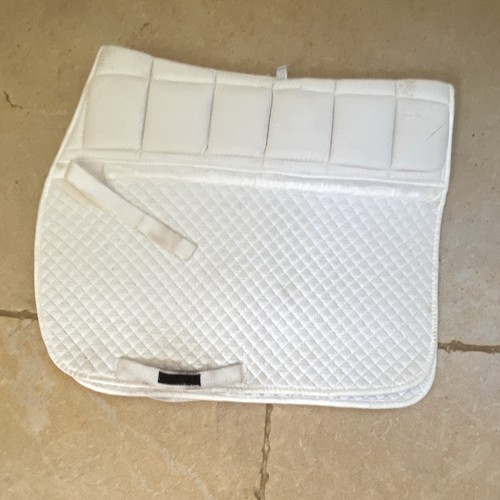 White quilted cotton numnah - cotton,