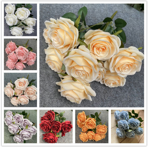 Heads silk rose artificial - heads,