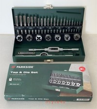 32 Piece Tap and Die Set in a Practical Storage Box - Parkside