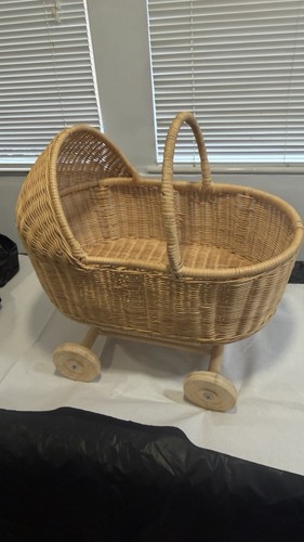 Vintage style wicker doll - style,