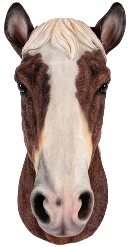 Horses head ornament - horses, resin