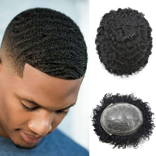 Afro curly human hair - curly, toupee