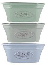 Decorative trough planter long - decorative,
