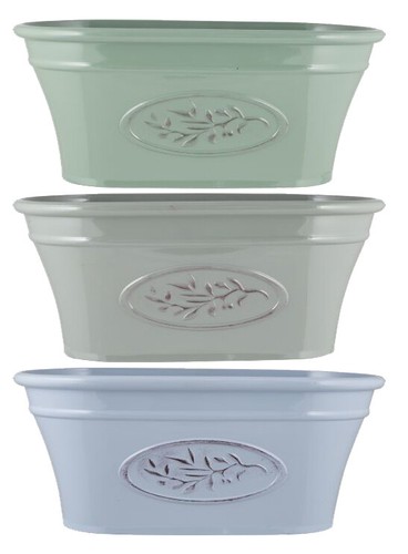 Decorative trough planter long - planter,